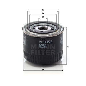 Фильтр масляный MANN-FILTER W 914/28